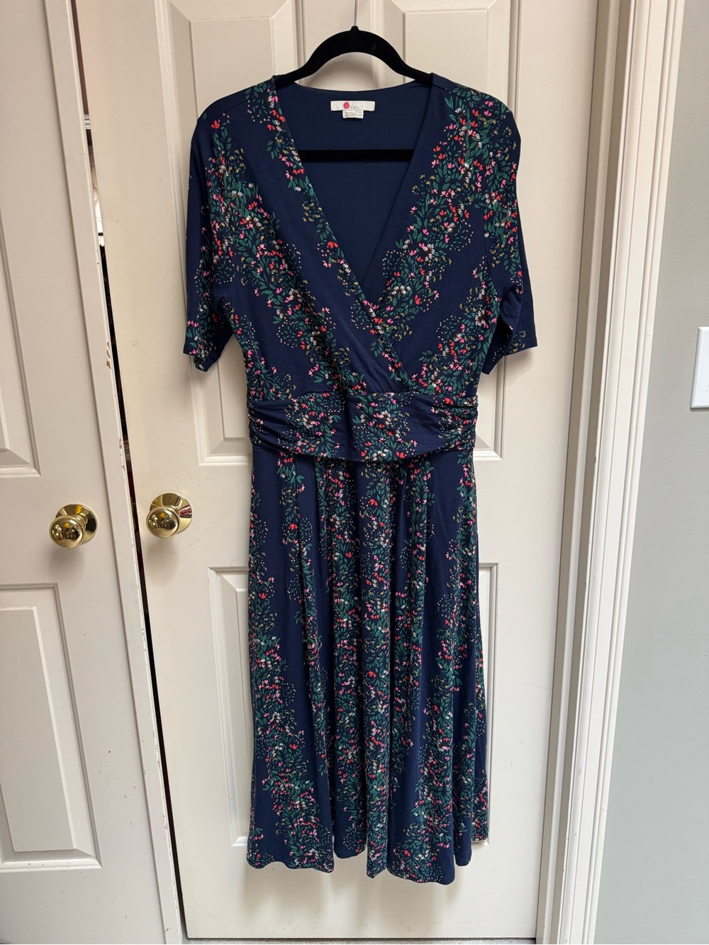 Boden Kassidy Navy Floral Midi Dress - Picture 3 of 9